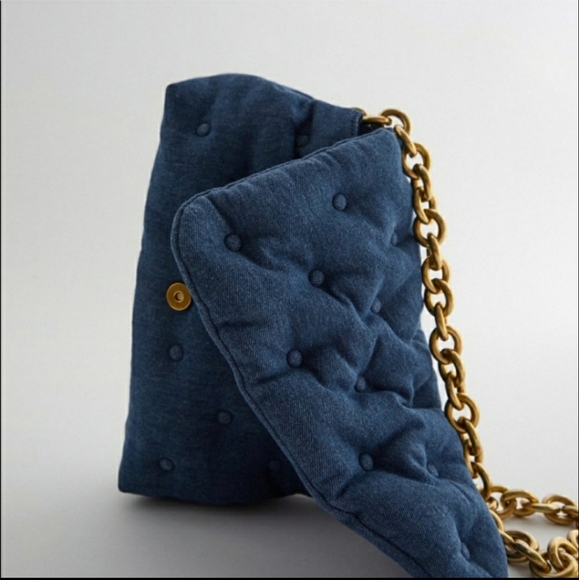 Zara Denim Quilted Bag Bloggers Favorite N… - Picture 5 of 10